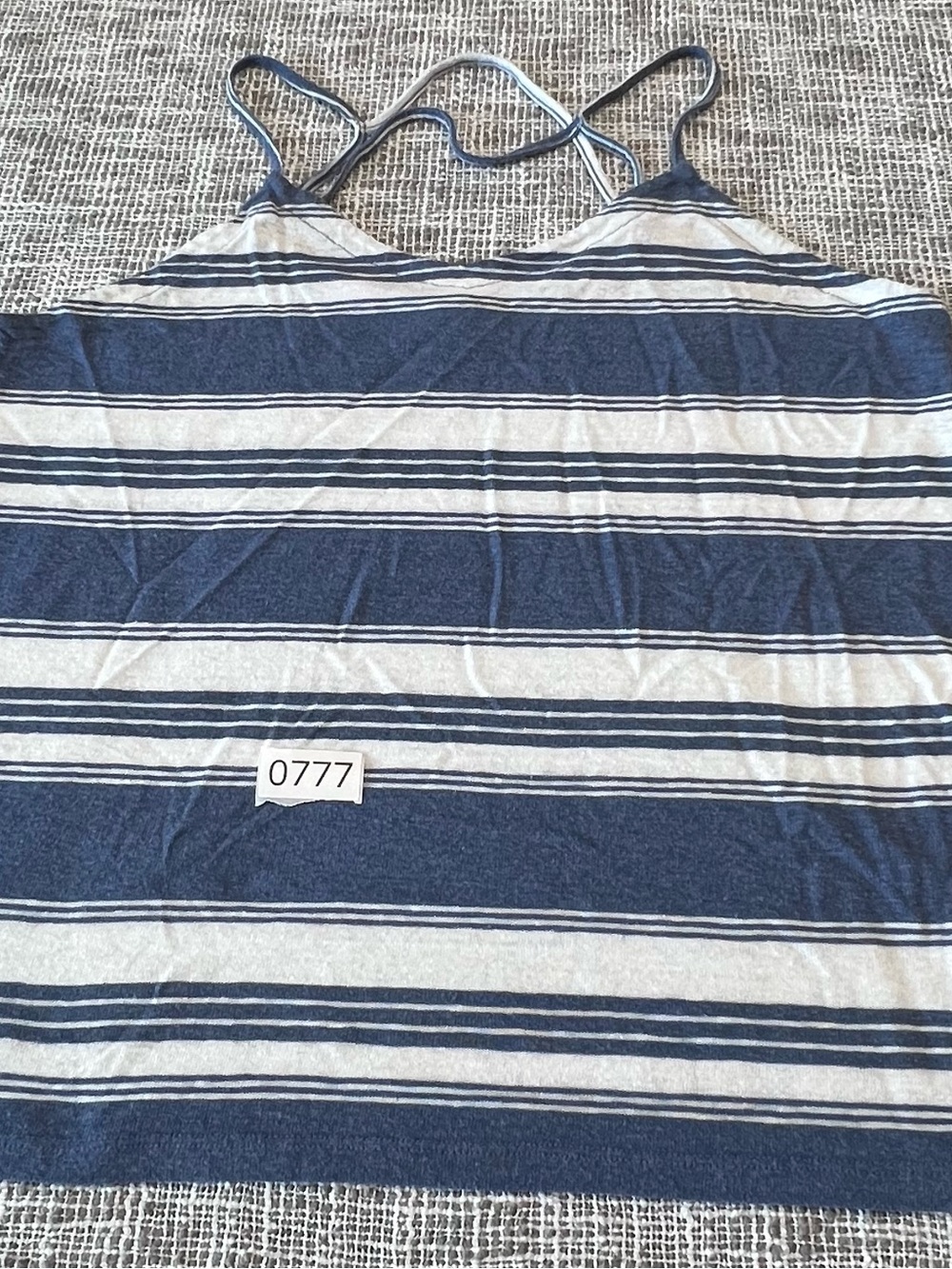 Universal Thread Navy and White Striped Long Sleeve Top